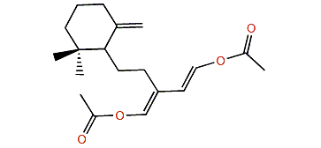 (1E,3E)-2-[2-(2,2-Dimethyl-6-methylenecyclohexyl)-ethyl]-1,3-butadien-1,4-diol diacetate